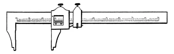 Vernier Caliper Χρησιμοποιείται Για Λάβει Μια Ακριβή Ένδειξη Μέτρησης Μεταξύ — Διανυσματικό Αρχείο