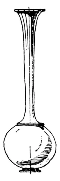 Japansk Flaska Tillverkad Brons Med Utsträckt Lång Hals Och Sfärisk — Stock vektor
