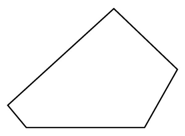 Five Sided Polygon Alle Seiten Sind Ungleich Der Länge Und — Stockvektor