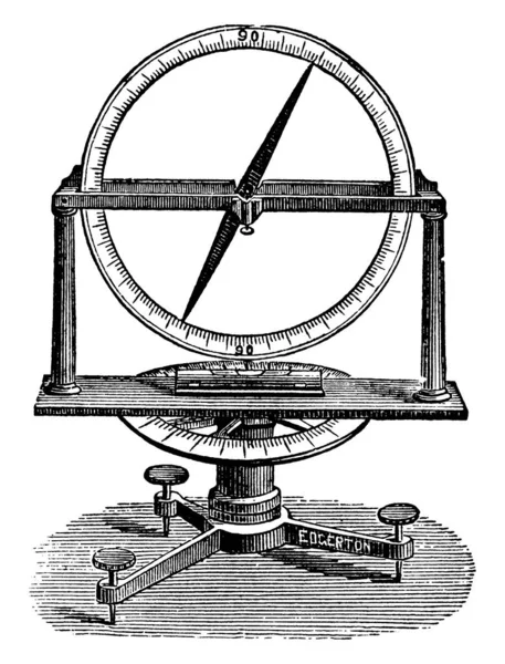 Aguja Inmersión Una Brújula Pivotada Para Moverse Plano Que Contiene — Archivo Imágenes Vectoriales