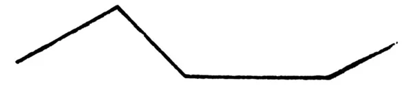 折れ線が表示されるダイアグラム ヴィンテージライン図面または彫刻イラスト — ストックベクタ