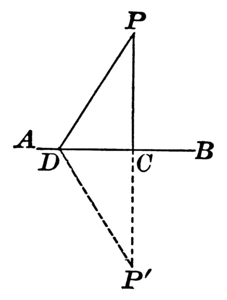 Pravý Trojúhelník Vrcholy Obrácený Vzhledem Čáře Vinobraní Čáry Kresby Nebo — Stockový vektor