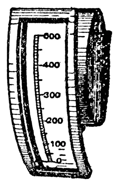Elektromos Potenciálkülönbség Vintage Vonalrajz Vagy Gravírozó Illusztráció Mérésére Használt Szélkapcsoló — Stock Vector