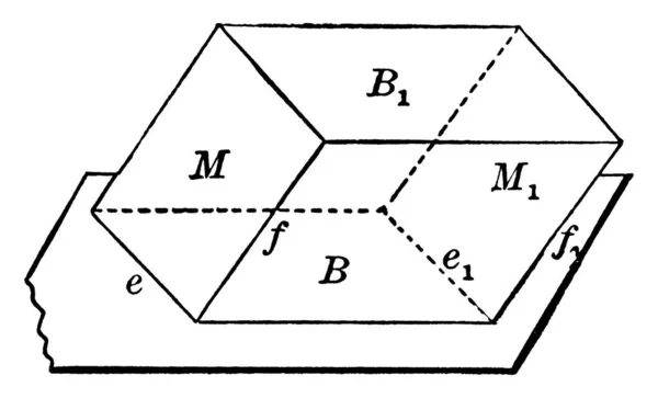 Parallelepipedo Sei Facce Ognuna Delle Quali Parallelogramma Coppie Facce Opposte — Vettoriale Stock