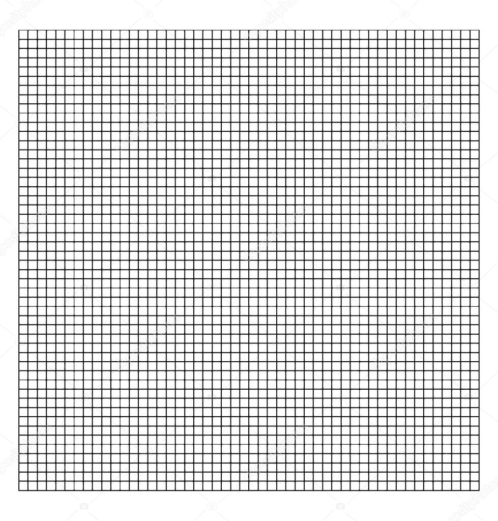 Grid Pattern made from horizontal and vertical lines crossing each other forming two thousand and five hundred equal squares, vintage line drawing or engraving illustration.