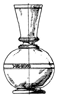 Bu Modern Şişe, parıltılı kil, klasik çizim ya da kabartma resimlerden oluşan bir Fransız barok sanat tasarımı..