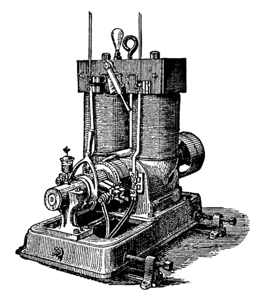 Concept Original Thomas Edison Machine Électrique Générateur Électricité Distribué Aux — Image vectorielle