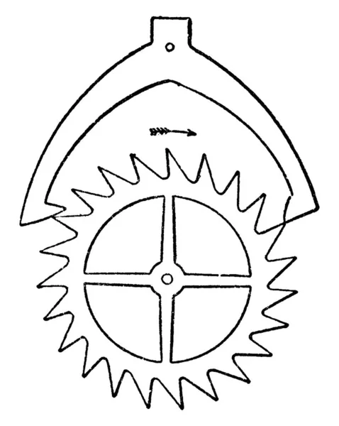 Horgony Szökése Ingaórákban Használt Szökési Mód Menekülés Mechanizmus Egy Mechanikus — Stock Vector