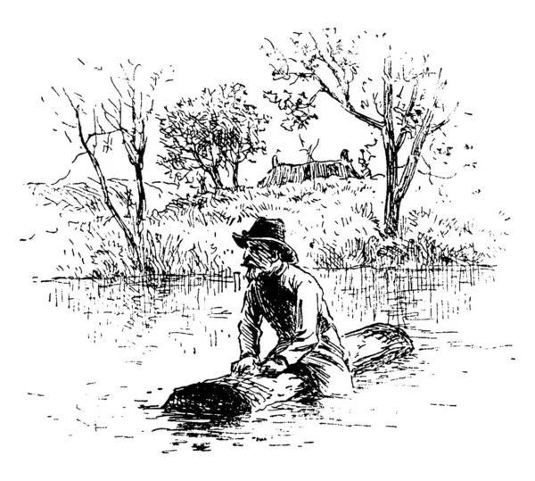 写真には南軍のスパイが描かれており 海を航海したり ヴィンテージラインの絵を描いたり イラストを彫ったりしている — ストックベクタ