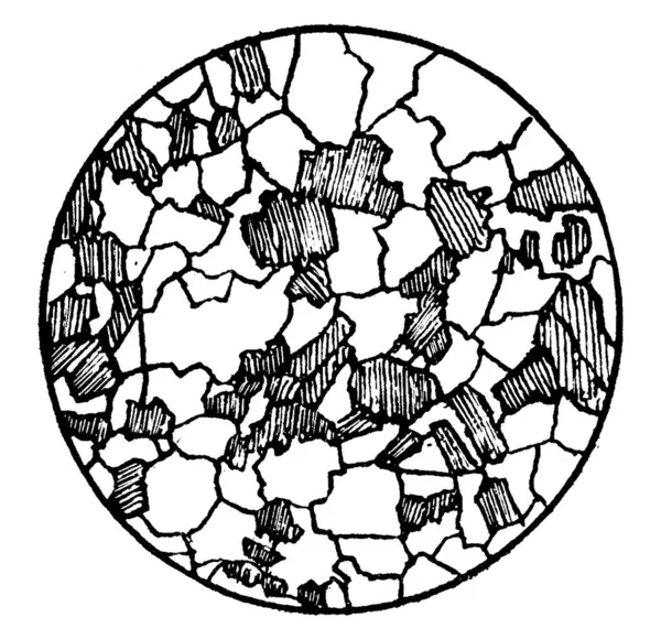 Гранитная Текстура Голокристаллическая Гравировка Рисунок Винтажной Линии Гравировка — стоковый вектор