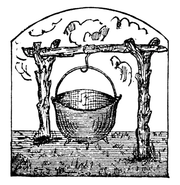 Δοχείο Φαρδύ Στόμιο Που Χρησιμοποιείται Για Θέρμανση Και Βράσιμο Νερού — Διανυσματικό Αρχείο