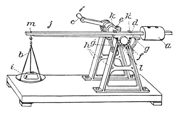 Dynamometer Tool Used Measure Power Output Things Turbines Waterwheels Vintage — Stock Vector