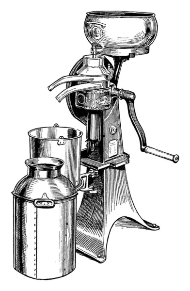 Uma Máquina Para Separar Creme Leite Ele Faz Trabalho Uma —  Vetores de Stock