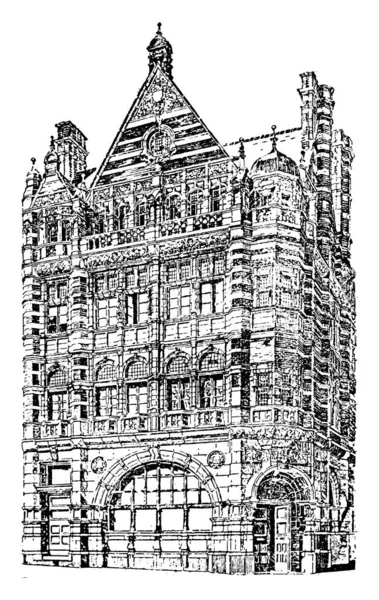 Una Representación Típica Ciudad Londres Midland Bank Ubicado Ludgate Hill — Archivo Imágenes Vectoriales