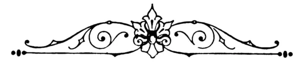 Filigránový Motiv Zdobený Opakovanými Vzory Tučnými Vzory Archivní Liniovou Kresbou — Stockový vektor