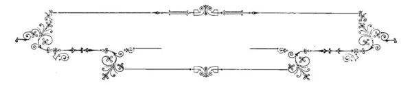 Une Double Bannière Deux Bannières Avec Des Motifs Réguliers Répétés — Image vectorielle