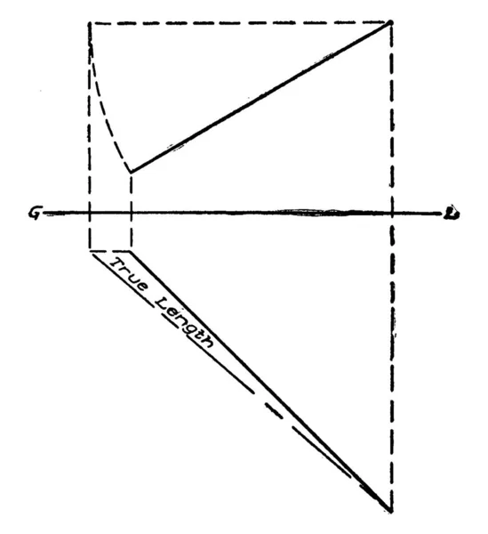 Čárový Segment Procházející Nějakým Geometrickým Tvarem Výkresem Nebo Rytým Ilustrací — Stockový vektor