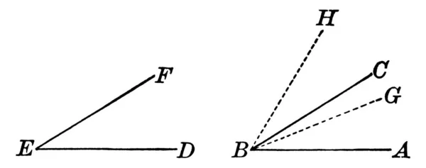 两对在中间有相同角度的线条 复古线条或雕刻插图 — 图库矢量图片