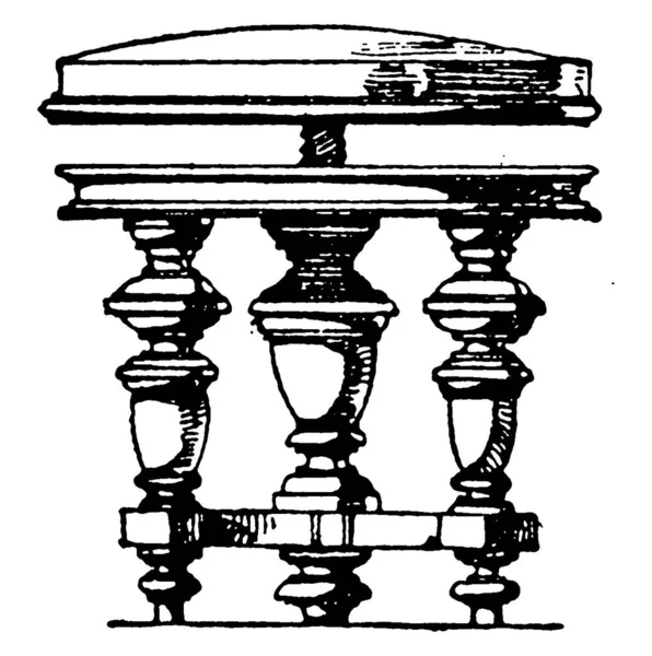 Der Music Revolving Hocker Der Sich Mit Hilfe Einer Schraube — Stockvektor