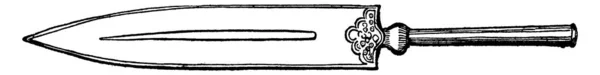 Lance Arma Que Consiste Eje Largo Con Una Punta Afilada — Archivo Imágenes Vectoriales