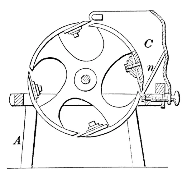 Diagrama Polea Ranurada Con Ranuras Que Guían Cinturón Interior Dibujo — Archivo Imágenes Vectoriales