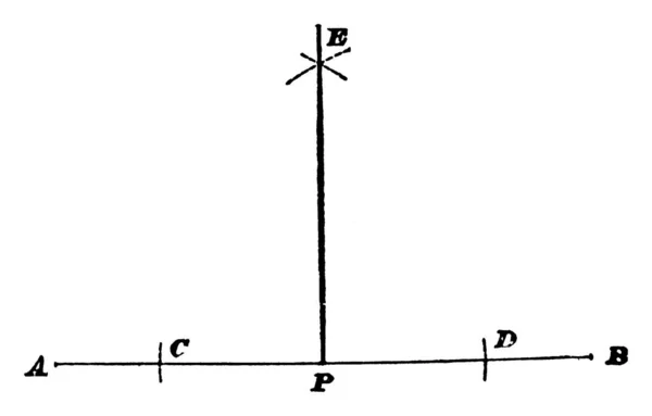 Diese Abbildung Zeigt Die Linie Die Punkt Senkrecht Zur Linie — Stockvektor