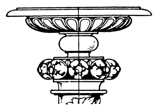 由大理石制成 末端顶部有一个盘子或桌子 它是用来做蜡烛 古色画或雕刻插图的 — 图库矢量图片