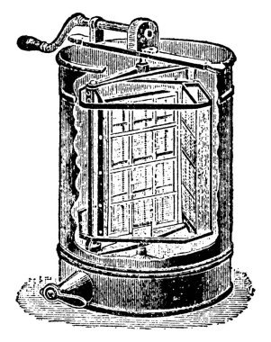 Cowan 'ın hızlı çekmecesi, balı hızlı ve hızlı bir şekilde çıkarmak için kullanılıyordu, İngiltere' de icat edildi, klasik çizim ya da gravür..