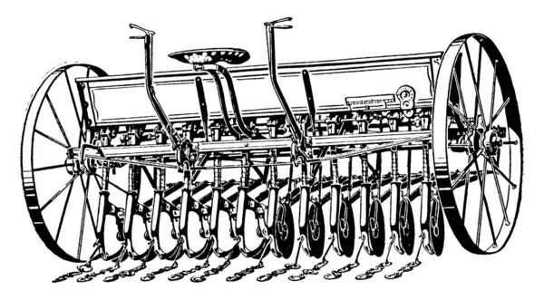 Una Máquina Agrícola Utilizada Para Labrar Suelo Donde Van Plantar — Archivo Imágenes Vectoriales