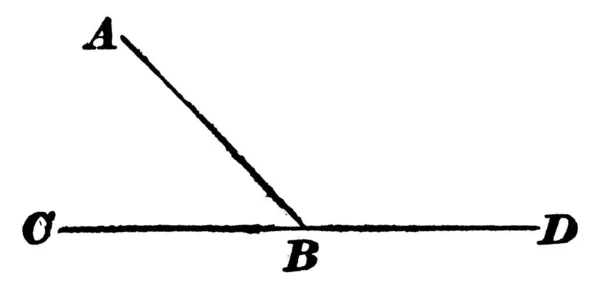 Diagramme Dans Lequel Deux Lignes Sont Représentées Qui Fait Angle — Image vectorielle