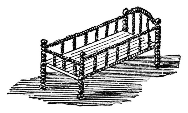 Typické Vyobrazení Kolébky Jeslí Nebo Stojanu Určen Především Pro Novorozence — Stockový vektor