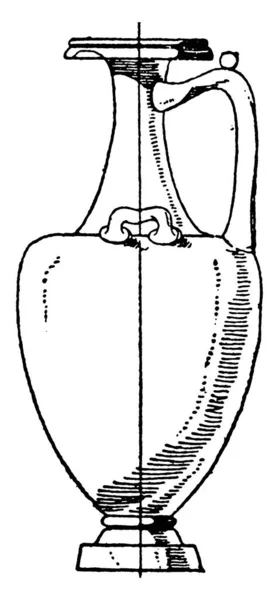 Cette Graeco Italique Main Hydria Non Peinte Est Faite Argile — Image vectorielle