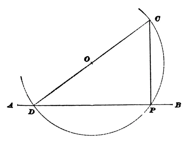 Esta Figura Mostra Triângulo Ângulo Reto Que Perpendicular Linha Ponto — Vetor de Stock