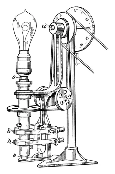 Rotateur Utilisé Photométrie Pour Mesure Lumière Dans Lequel Lampe Tester — Image vectorielle