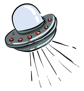 Yabancı gemi, illüstrasyon, beyaz arkaplanda vektör