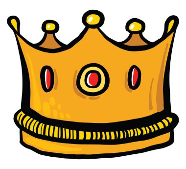 Büyük altın kaplama, illüstrasyon, beyaz arkaplanda vektör