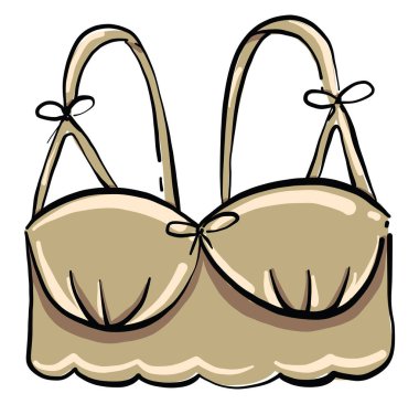 Güzel sütyen, illüstrasyon, beyaz arkaplan vektörü