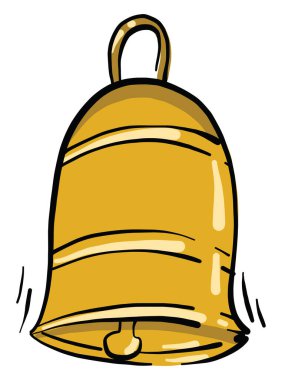 Büyük sarı zil, illüstrasyon, beyaz arkaplanda vektör