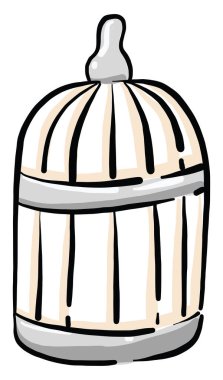 Kuş evi, illüstrasyon, beyaz arkaplanda vektör