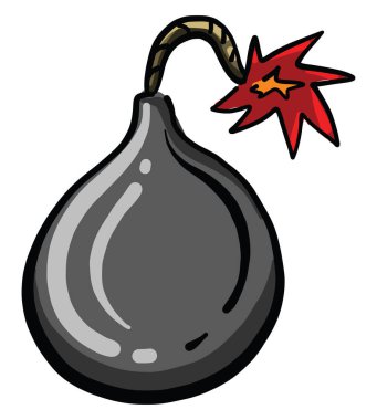 Büyük bomba, illüstrasyon, beyaz arkaplan vektörü