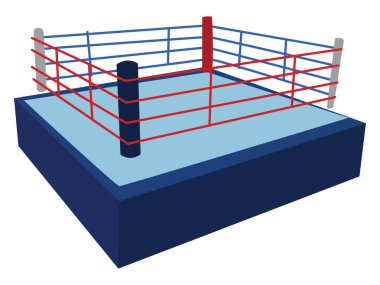Boks ringi, illüstrasyon, beyaz arkaplan vektörü