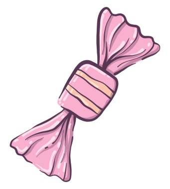 Pembe şeker, illüstrasyon, beyaz arkaplanda vektör