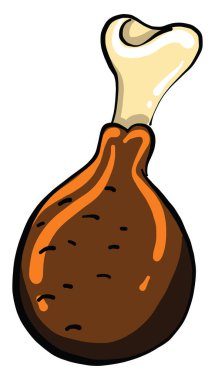 Tavuk budu, illüstrasyon, beyaz arkaplan vektörü.