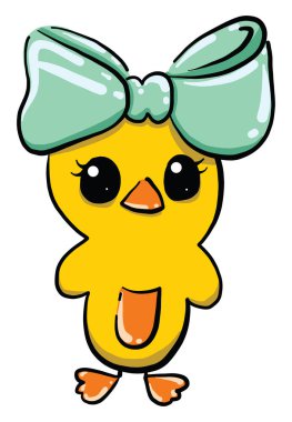 Yaylı tavuk, illüstrasyon, beyaz arka planda vektör.