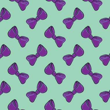 Mor pruva, yeşil arka planda pürüzsüz desen.