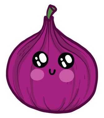 Küçük mor incirli gözler, illüstrasyon, beyaz arka planda vektör.