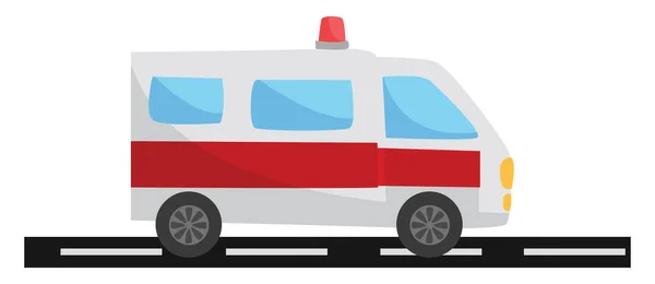 Vehículo Ambulancia Ilustración Vector Sobre Fondo Blanco — Archivo Imágenes Vectoriales