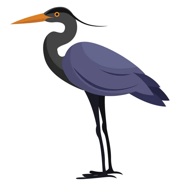 Purple Ardea Illustration Vector White Background — Stock Vector