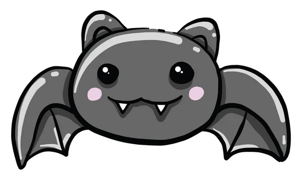 Cute Baby Bat Ilustracja Wektor Białym Tle — Wektor stockowy