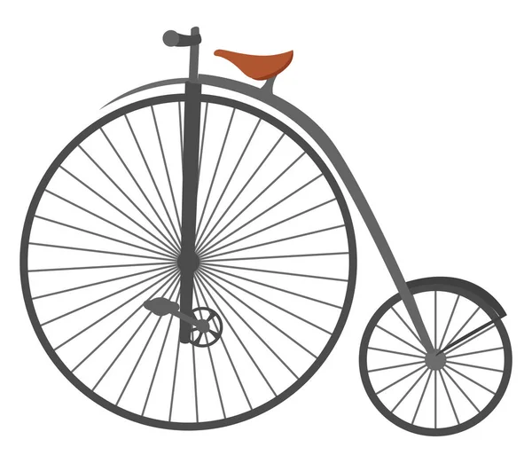 Mycket Gammal Cykel Illustration Vektor Vit Bakgrund — Stock vektor